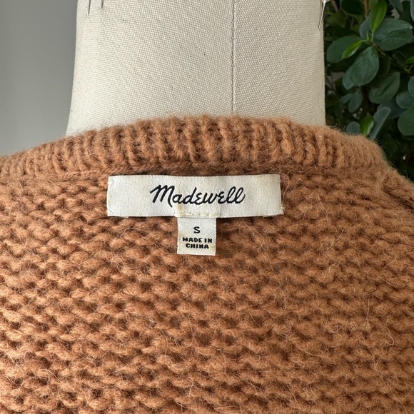Madewell Cozy Brown Open-Front Cardigan - Picture 6 of 7